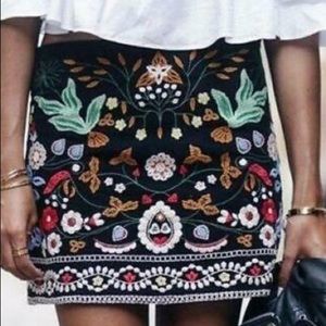 Zara Embroidered Skirt